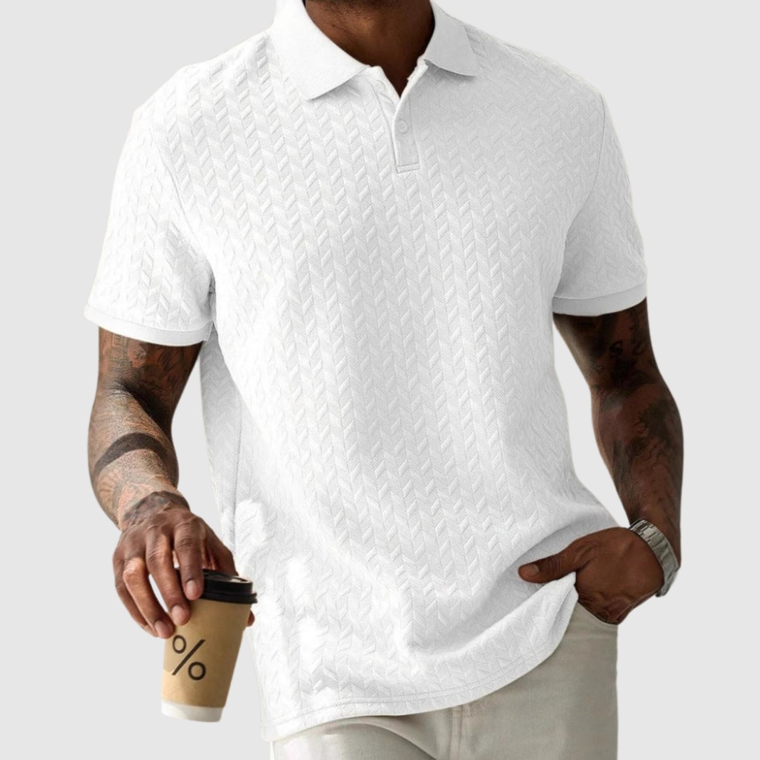 Vince – Strukturált polo póló