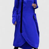 MARIE - Hosszú kabát kapucnival és cipzárral