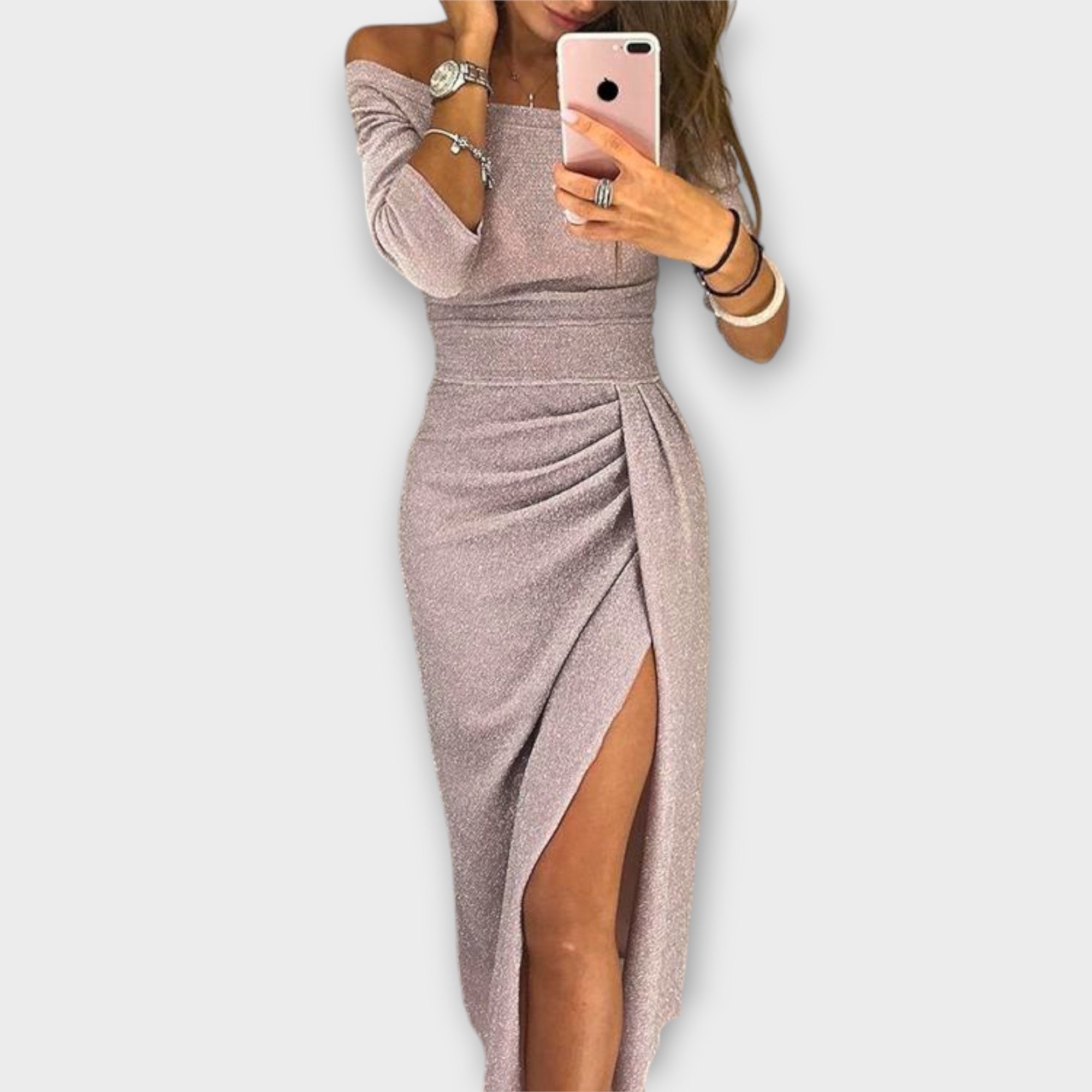 Lena - Elegáns, vállnélküli ruha