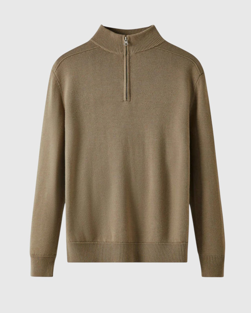 Jenő - Merinó gyapjú pulóver cipzárral Capri