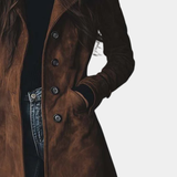 Taylor - Időtlen Suede Trench Kabát