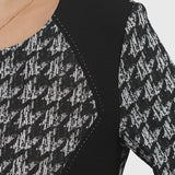 LYSA - Stílusos Mintás Midi Ruha