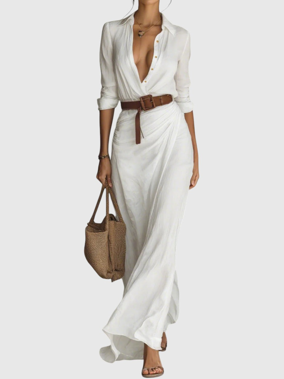 Klara – Elegáns dekoltázsú ruha