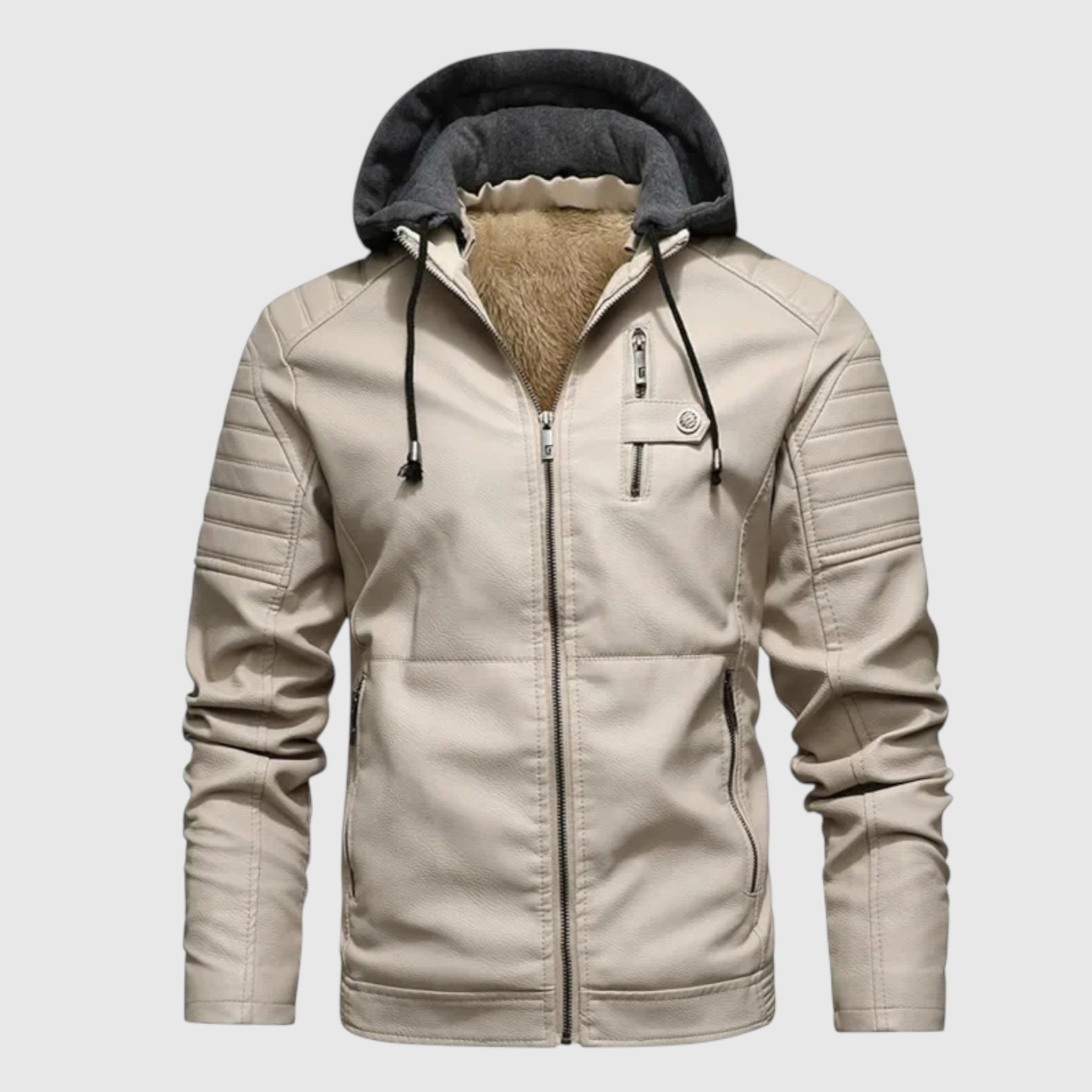 Borisz - Bőrkabát kapucnival