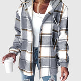 Maya – Kockás mindennapi kabát kapucnival