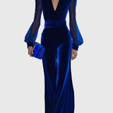 Sabrina - Bársonyos Overall V-nyakkal