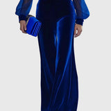 Sabrina - Bársonyos Overall V-nyakkal