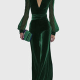 Sabrina - Bársonyos Overall V-nyakkal