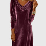 Zsófia - Laza Fazonú Velúr Ruha