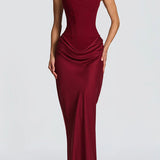 Leonor - Maxi ruha négyzet alakú dekoltázzsal