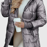 Leviana - Hosszú steppelt kabát